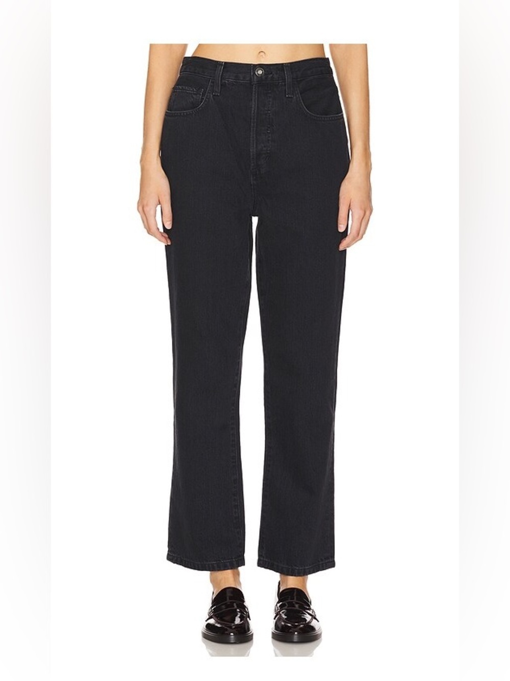 Favorite Daughter The Otto Jeans 28 Asphalt Black High Rise Straight Leg NWT
